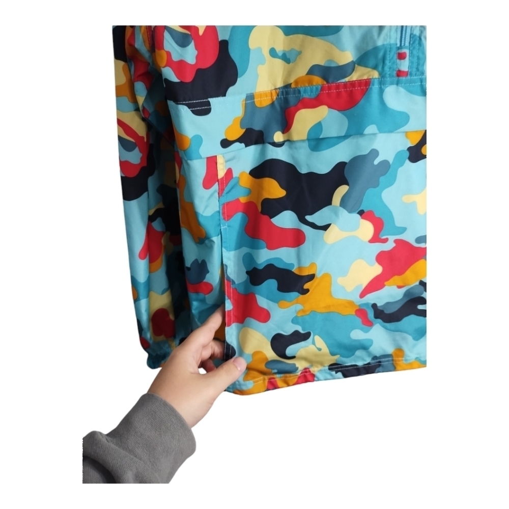 Champion Mens Camo Stadium Packable Rain Windbreaker Hooded Pullover Jacket Sz M - Picture 7 of 10